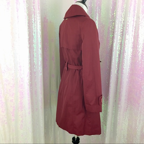 NWT Ellen Tracy Rain Coat - XS - Dark Red! - Picture 3 of 8